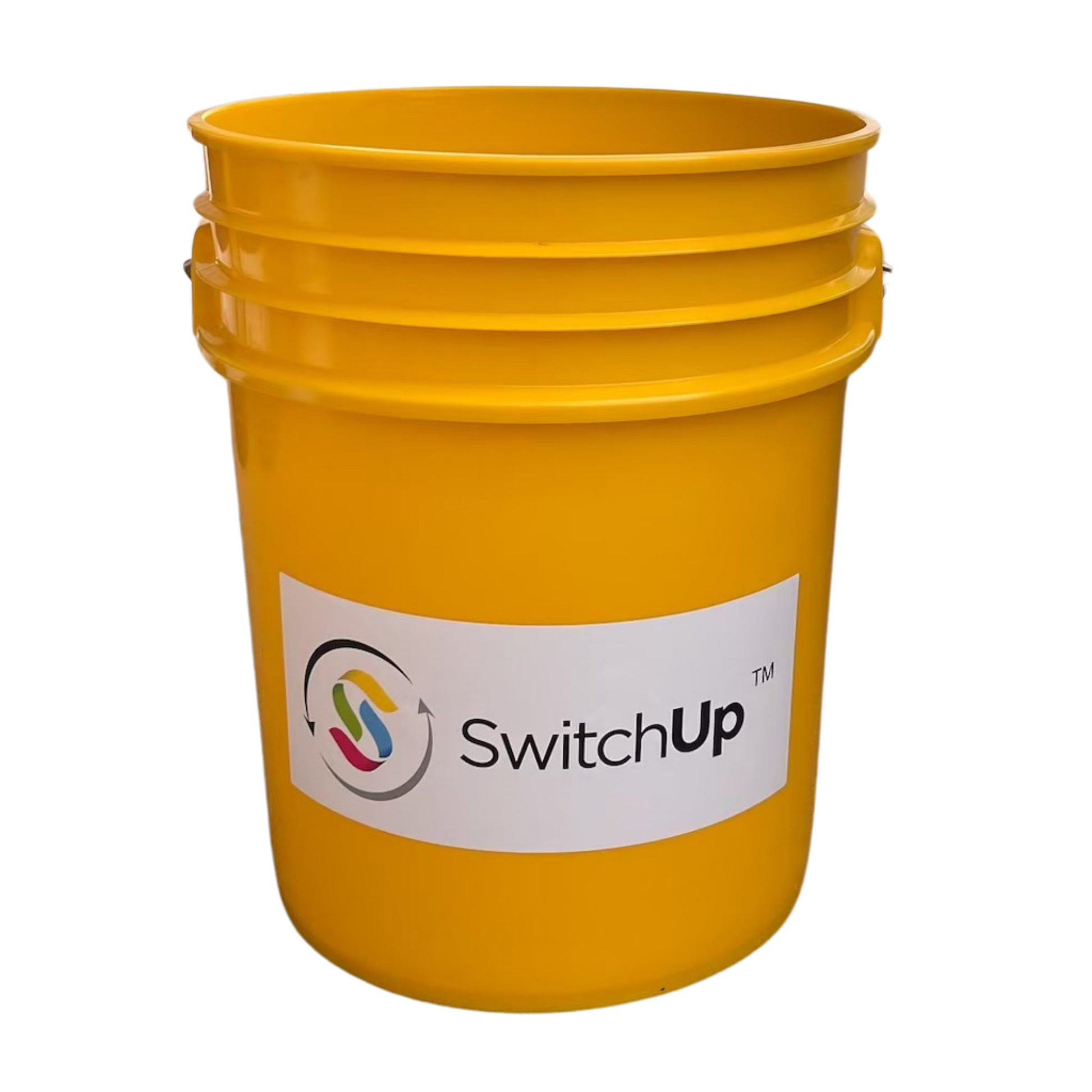 yellow 5 gallon round bucket
